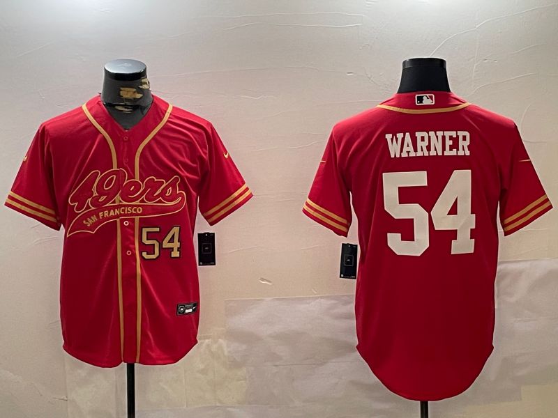Men San Francisco 49ers #54 Warner Red Joint Name 2024 Nike Limited NFL Jersey style 12094->san francisco 49ers->NFL Jersey